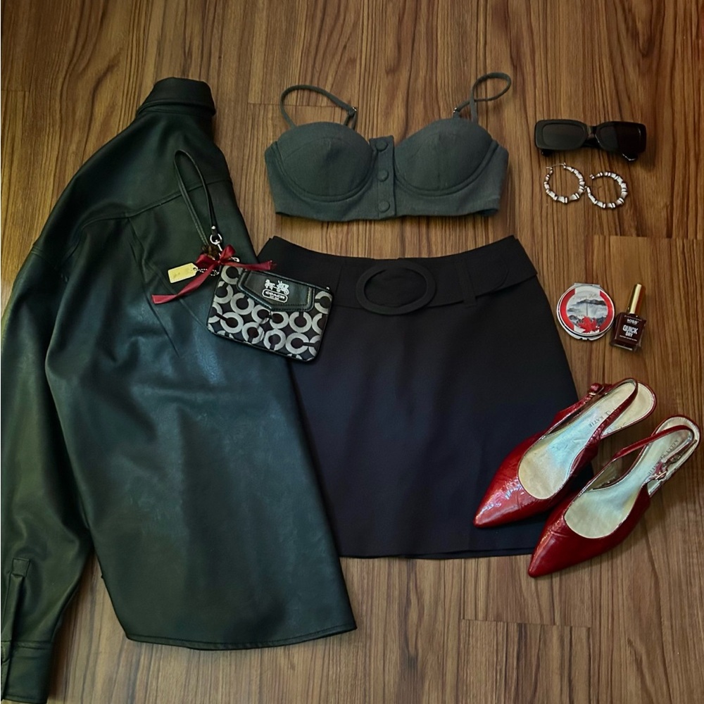 Camila Coelho Charcoal Bustier Top